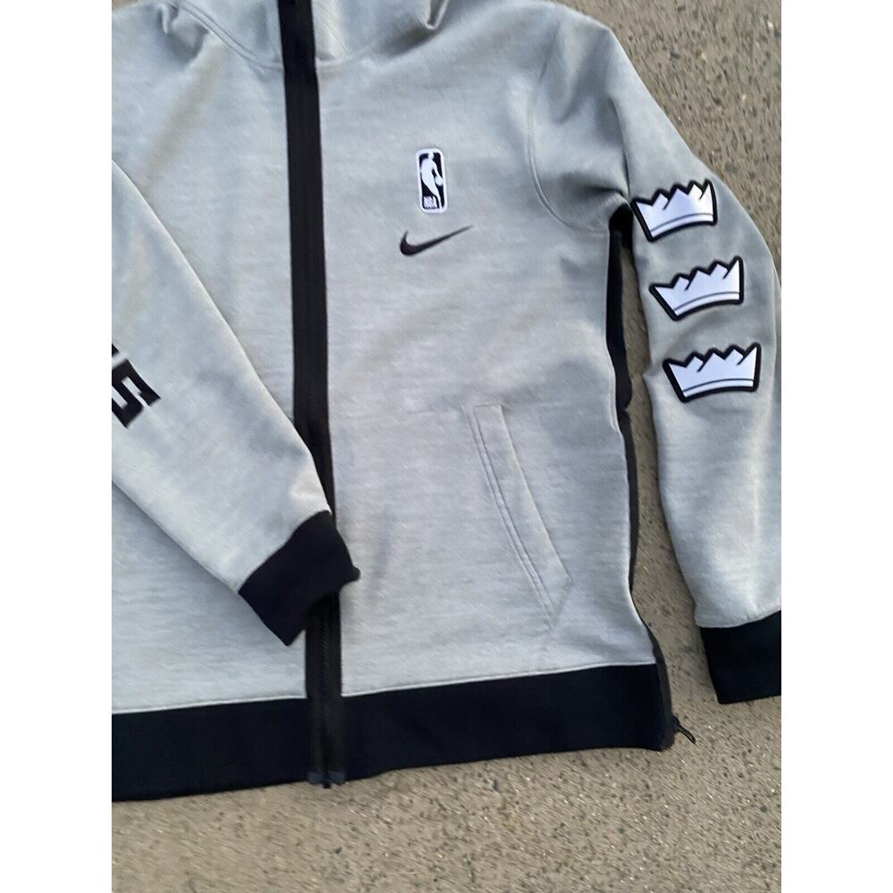 Nike Sacramento Kings Full Zip Showtime Hoodie Size Large Gray - Picture 7 of 12